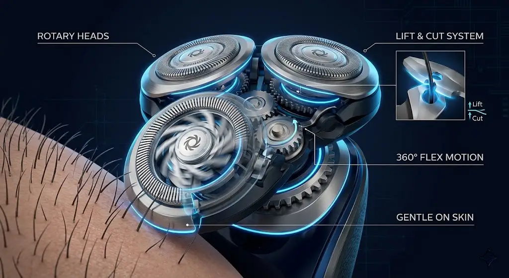 Philips rotary electric shaver technology