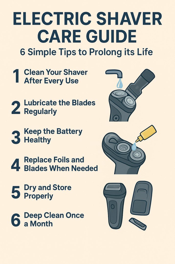 how to clean electric shaver