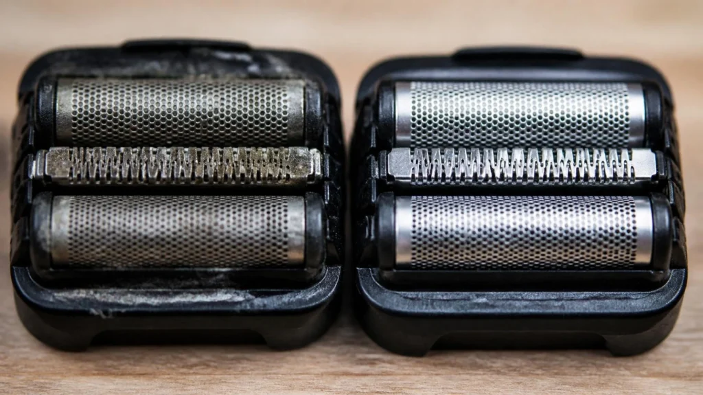 old vs new electric shaver replacement foil comparison