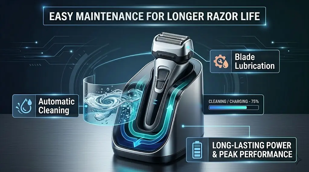 Electric razor cleaning station guide – best electric razors for men