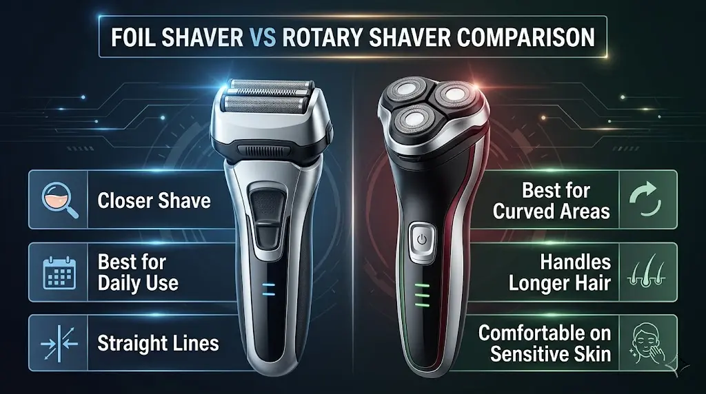 Foil vs rotary shaving comparison guide – best electric razors for men
