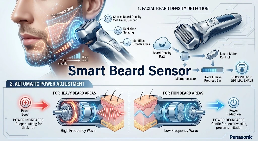 Panasonic ARC6 Review intelligent beard sensor technology overview